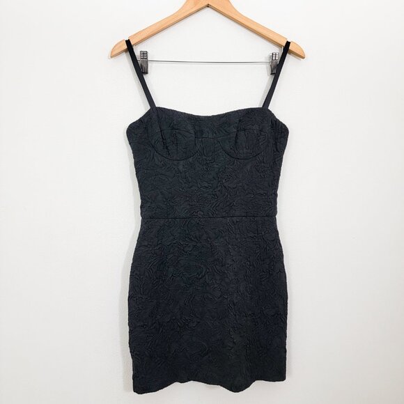 Dolce & Gabbana Textured Jacquard Corset Bustier Mini Dress in Black 40 4 - Picture 1 of 7